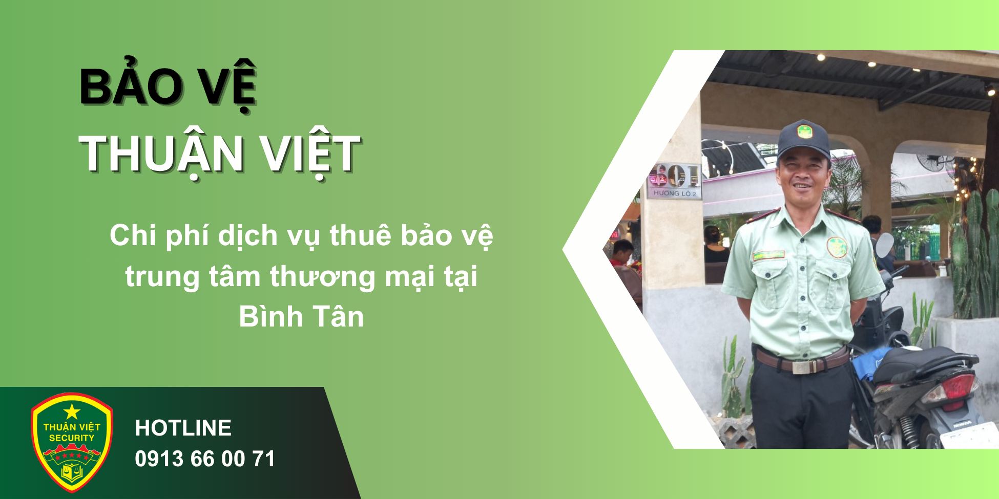 Chi phí dịch vụ thuê bảo vệ trung tâm thương mại tại Bình Tân