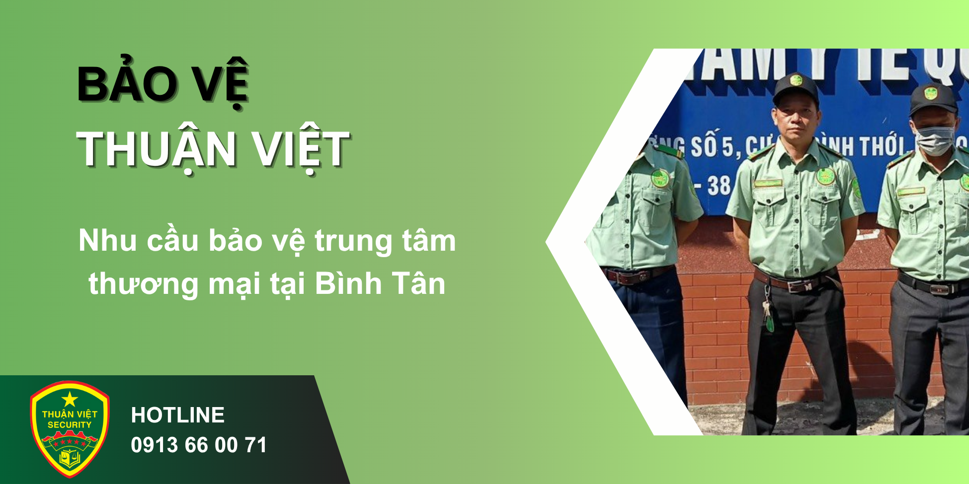 Nhu cầu bảo vệ trung tâm thương mại tại Bình Tân
